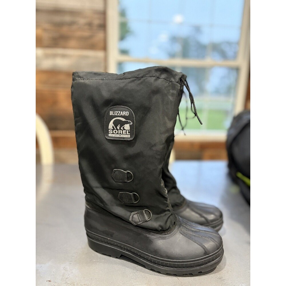 Sorel Kaufman Canada Women Black Snow Boots Winter Duck Boots Size 9